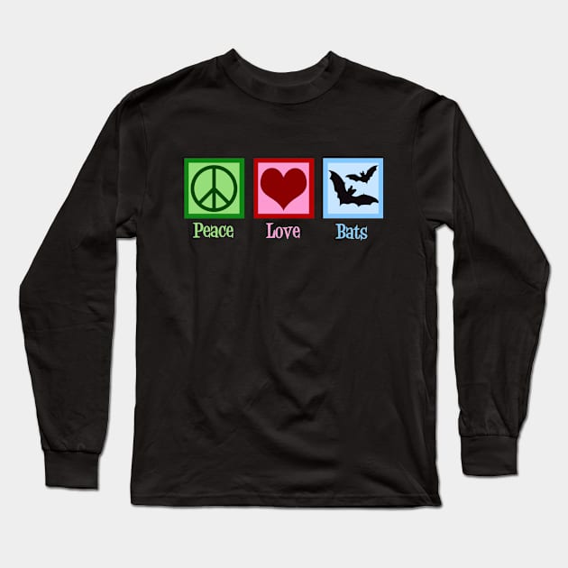 Peace Love Bats Long Sleeve T-Shirt by epiclovedesigns